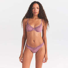 FITS EVERYBODY LACE UNLINED SCOOP BRA | MUTED MAUVE