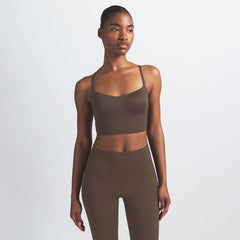 NikeSKIMS MATTE CAMI BRA TOP | DARK SEPIA