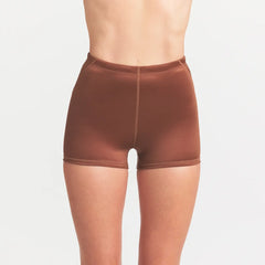NikeSKIMS SATIN SHINE DRAWCORD 2" SHORT | CAROB BROWN
