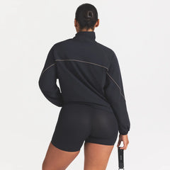 NikeSKIMS STRETCH NYLON OVERSIZED TRACK JACKET | OBSIDIAN OLIVE GREY