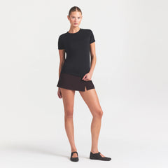 NikeSKIMS PERFORMANCE COTTON BLEND SHORT SLEEVE TOP | OBSIDIAN