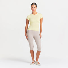 NikeSKIMS PERFORMANCE COTTON BLEND SHORT SLEEVE TOP | BICYCLE YELLOW