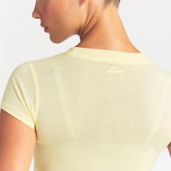 NikeSKIMS PERFORMANCE COTTON BLEND SHORT SLEEVE TOP | BICYCLE YELLOW