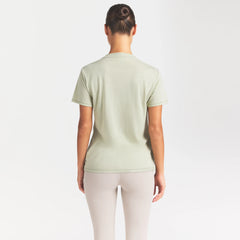 NikeSKIMS PERFORMANCE COTTON BLEND SHORT SLEEVE V-NECK TOP | TALC