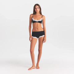 FITS EVERYBODY LACE BOY SHORT | OBSIDIAN CONTRAST