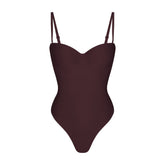 SKIMS BODY UNDERWIRE THONG BODYSUIT | CURRANT