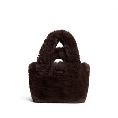 FAUX FUR MINI TOTE | ESPRESSO