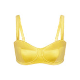 NikeSKIMS SATIN SHINE PANELED PICOT BRA | CITRINE
