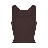 COTTON RIB TANK | ESPRESSO