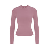 COTTON JERSEY LONG SLEEVE T-SHIRT | MUTED MAUVE