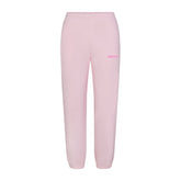 COTTON FLEECE JOGGER WITH EMBOSSED LOGO | CHERRY BLOSSOM