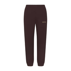 COTTON FLEECE JOGGER WITH EMBOSSED LOGO | ESPRESSO