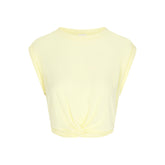 NikeSKIMS PERFORMANCE COTTON BLEND CROP TWIST TANK | BICYCLE YELLOW