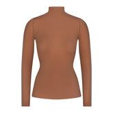NikeSKIMS WEIGHTLESS LAYERS MOCK NECK LONG SLEEVE TOP | CAROB BROWN
