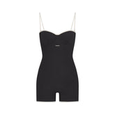 COTTON RIB ONESIE | SOOT CONTRAST