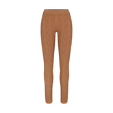 SNOW BUNNY CABLE KNIT LEGGING | DARK HONEY