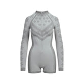 SKIMS FIRST LAYERS HALF ZIP ONESIE | MIRROR WINTER FAIRISLE