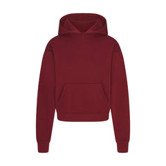 COTTON FLEECE HOODIE | MERLOT