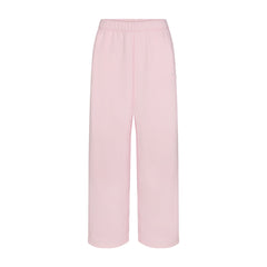 COTTON FLEECE STRAIGHT LEG PANT | CHERRY BLOSSOM