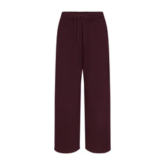 COTTON FLEECE STRAIGHT LEG PANT | CURRANT