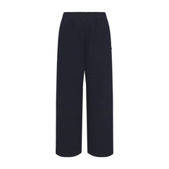 COTTON FLEECE STRAIGHT LEG PANT | NAVY
