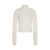 SWEATER KNIT CABLE TURTLENECK | IVORY