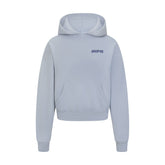 COTTON FLEECE HOODIE WITH EMBOSSED LOGO | FOG