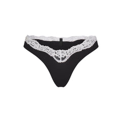 FITS EVERYBODY LACE DIPPED THONG | OBSIDIAN CONTRAST