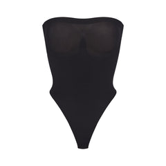 SEAMLESS SCULPT STRAPLESS THONG BODYSUIT | ONYX