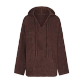 TERRY COVER-UPS OVERSIZED HOODIE | DARK SEPIA