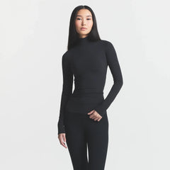 COTTON JERSEY TURTLENECK LONG SLEEVE | SOOT