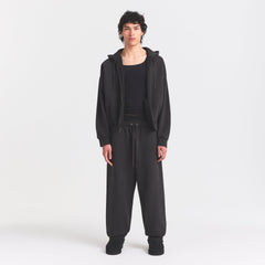 HEAVYWEIGHT FLEECE MENS ZIP UP HOODIE | WASHED ONYX