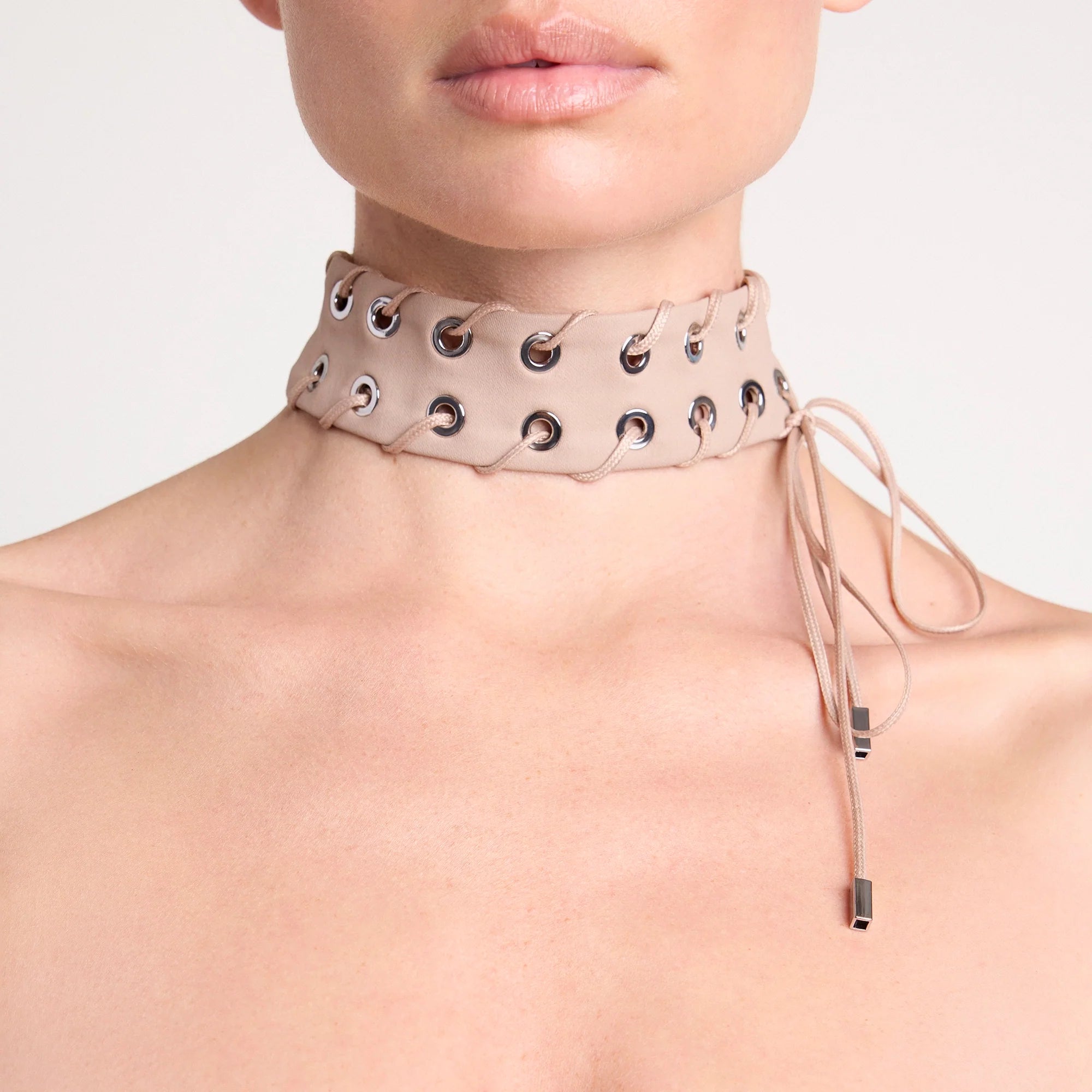 LUDOVIC DE SAINT SERNIN X SKIMS WAXED COTTON CHOKER | CLAY