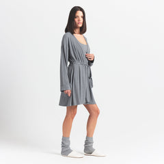 SOFT LOUNGE ROBE | HEATHER GRAY