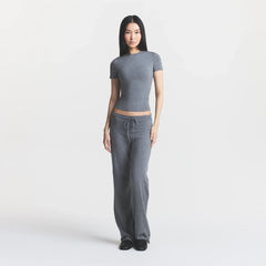 COTTON JERSEY T-SHIRT | DARK HEATHER GREY