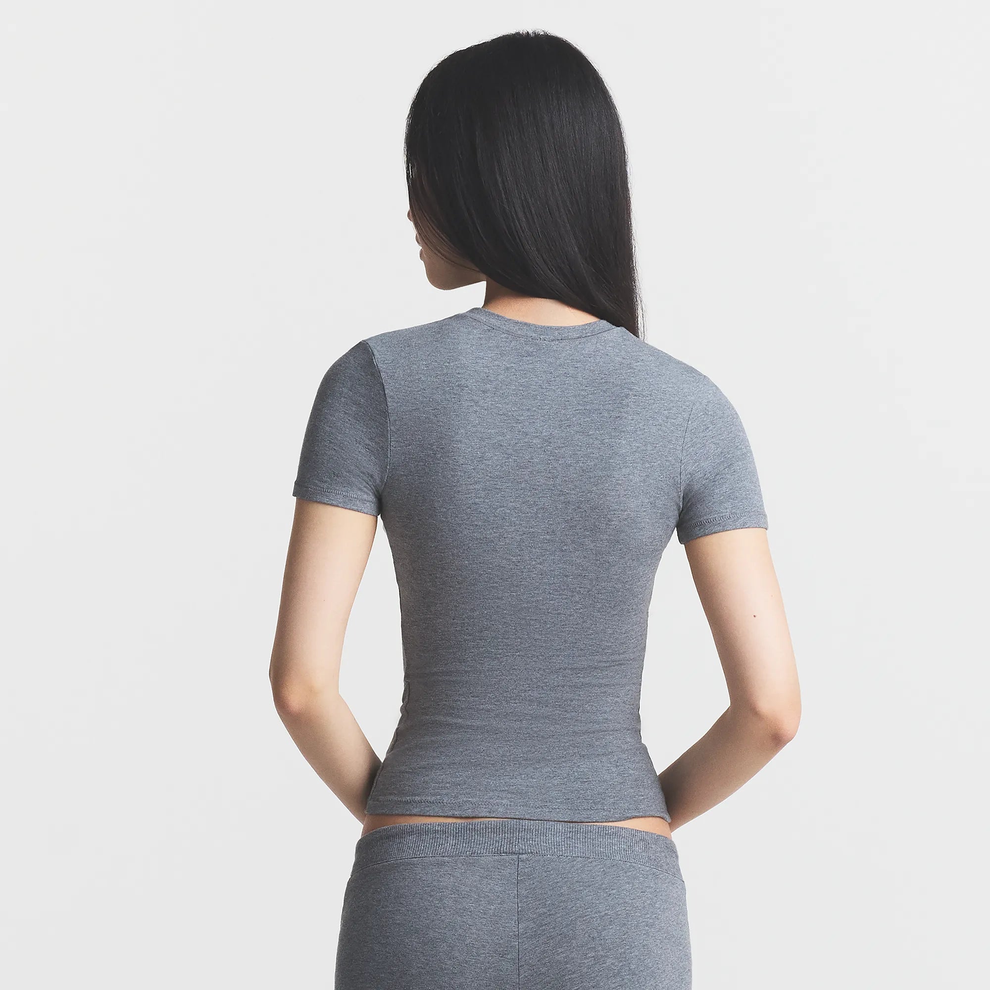 COTTON JERSEY T-SHIRT | DARK HEATHER GREY