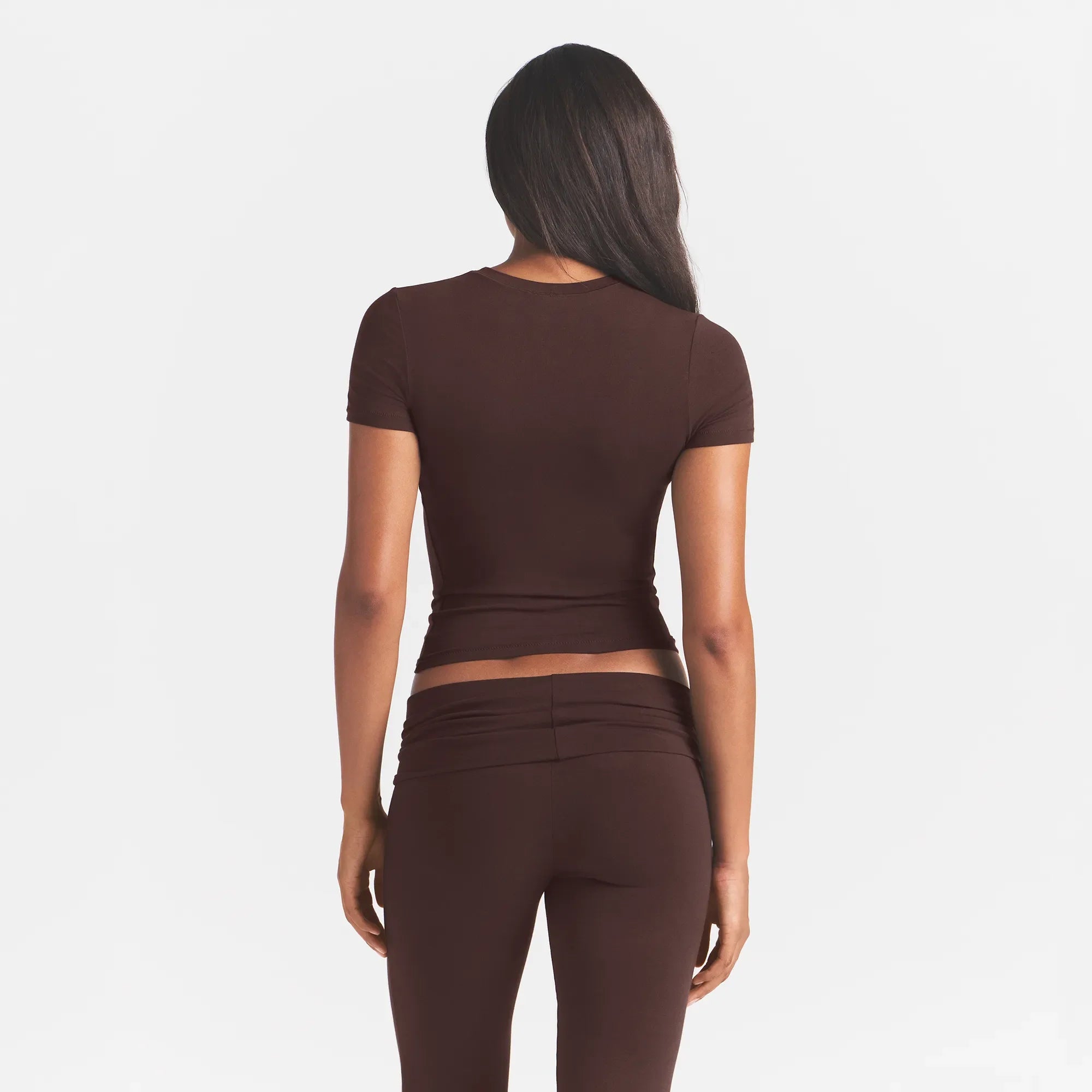 COTTON JERSEY T-SHIRT | ESPRESSO