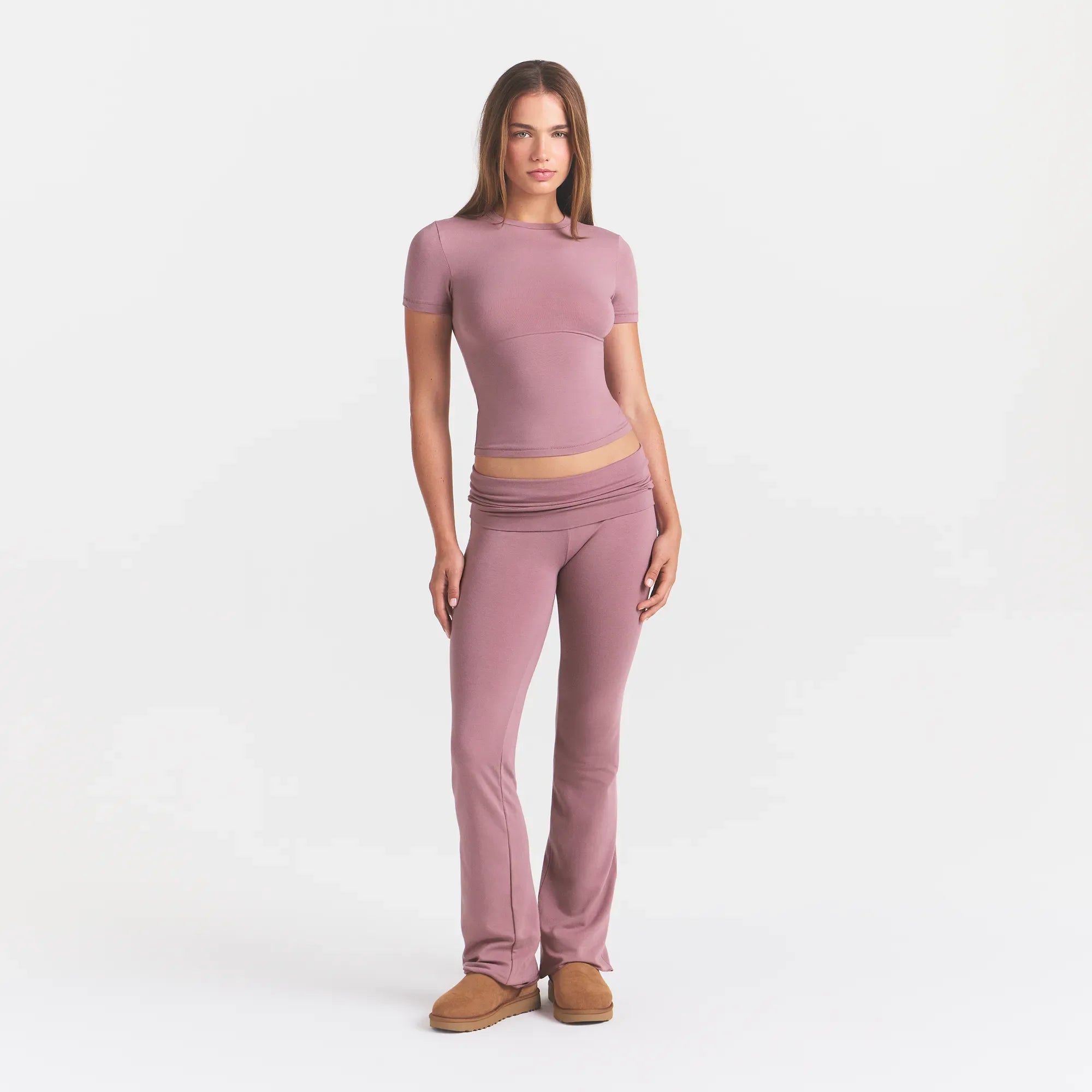 COTTON JERSEY T-SHIRT | MUTED MAUVE
