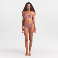 FITS EVERYBODY LACE UNLINED SCOOP BRA | MUTED MAUVE