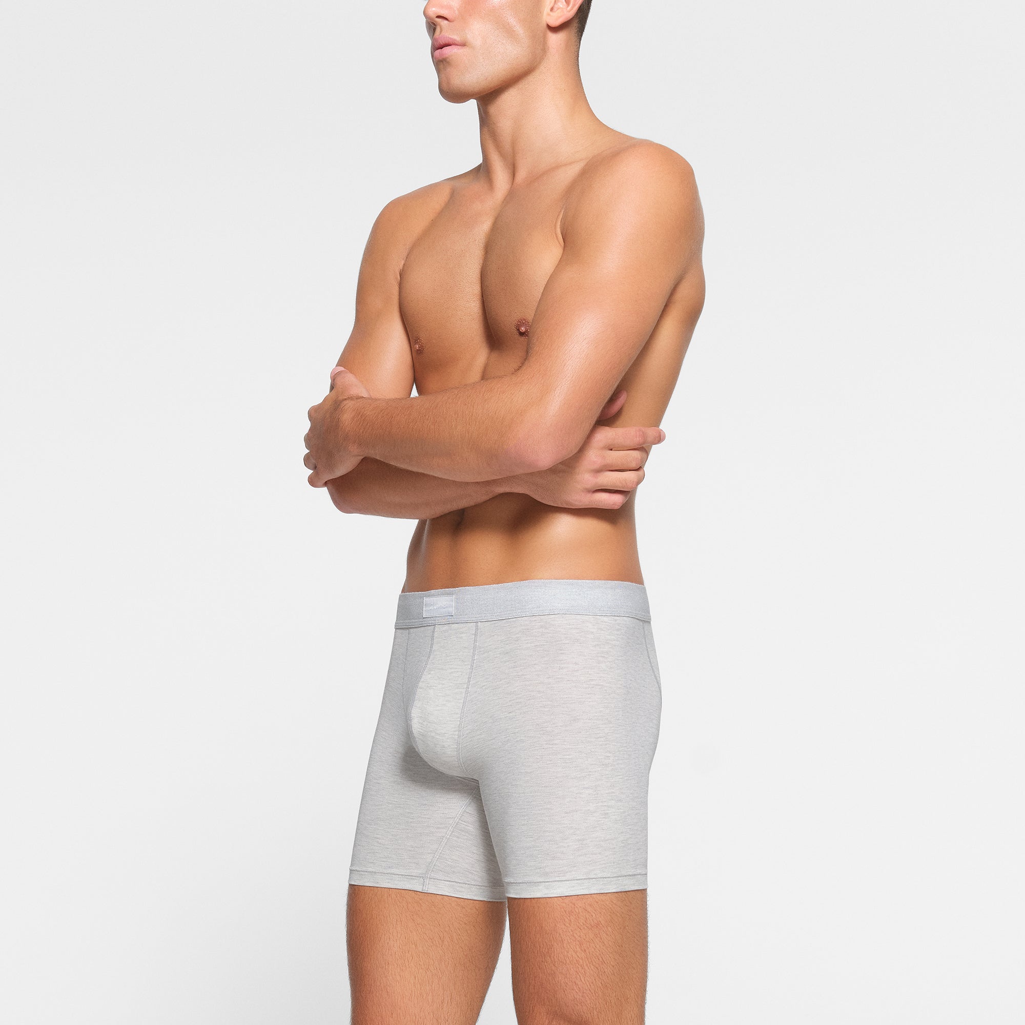 SKIMS COTTON MENS 5" BOXER BRIEF 3-PACK | HEATHER MULTI