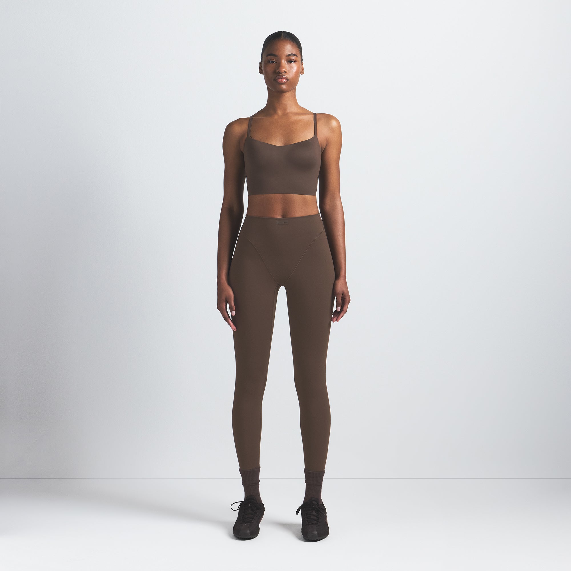 NikeSKIMS MATTE CAMI BRA TOP | DARK SEPIA