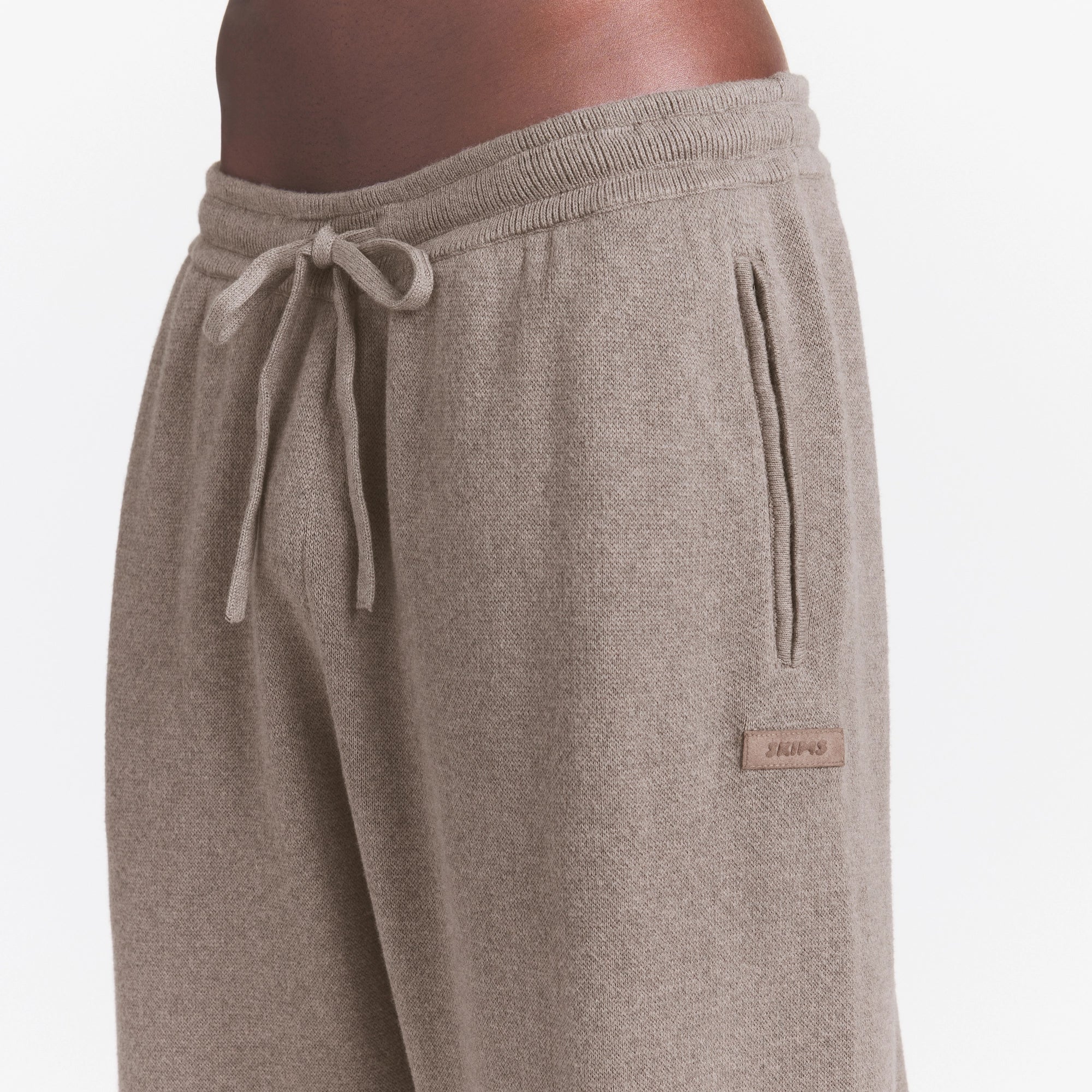COTTON KNIT MENS STRAIGHT LEG JOGGER | DESERT HEATHER GREY