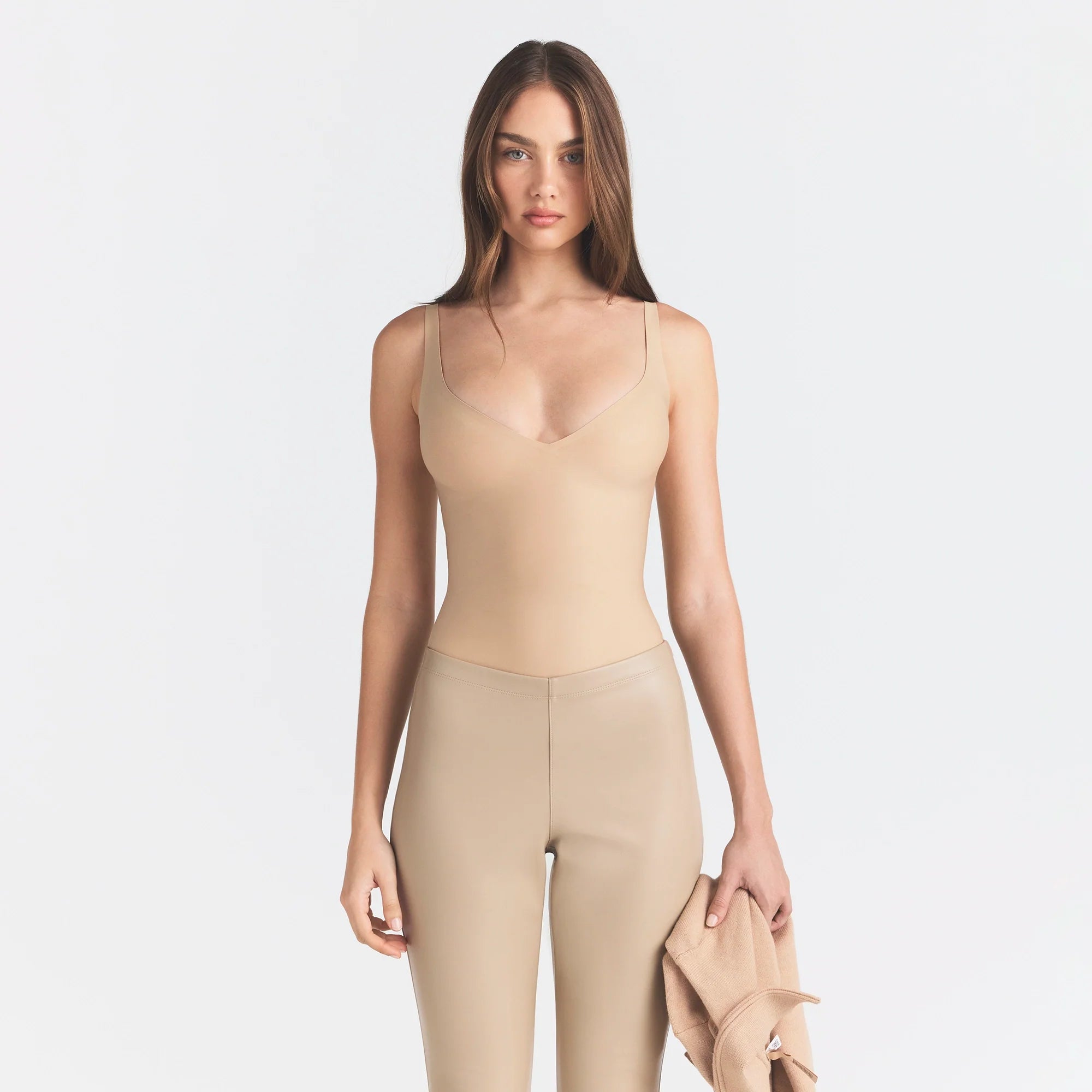 FAUX LEATHER LEGGING | LATTE