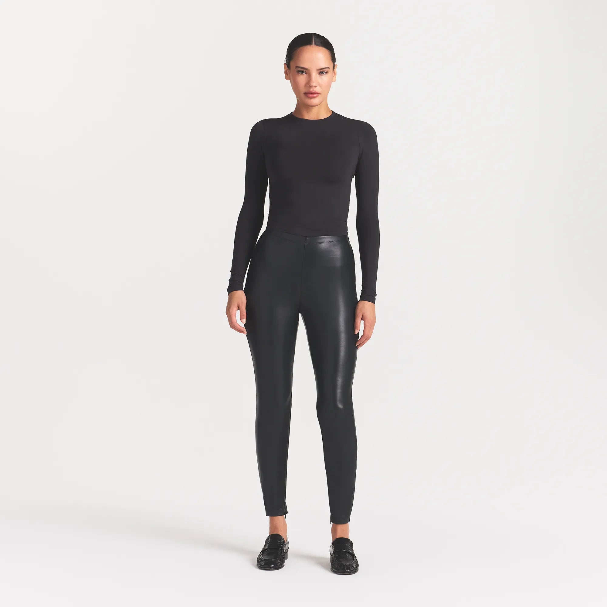 FAUX LEATHER LEGGING | ONYX