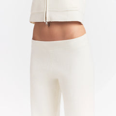 TEXTURED KNIT SHERPA PANT | IVORY