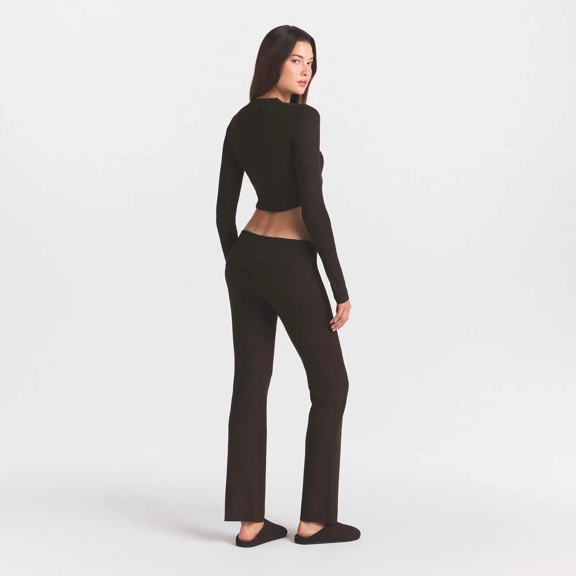 ESSENTIAL KNIT FOLDOVER PANT | ESPRESSO