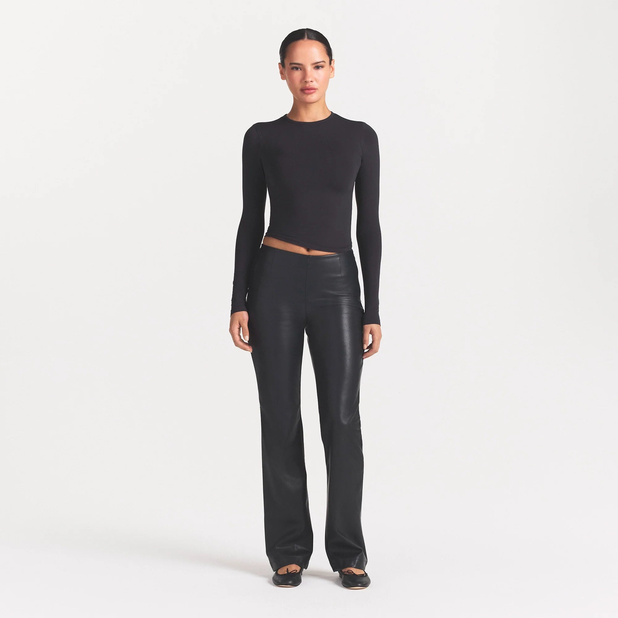 FAUX LEATHER PANT | ONYX