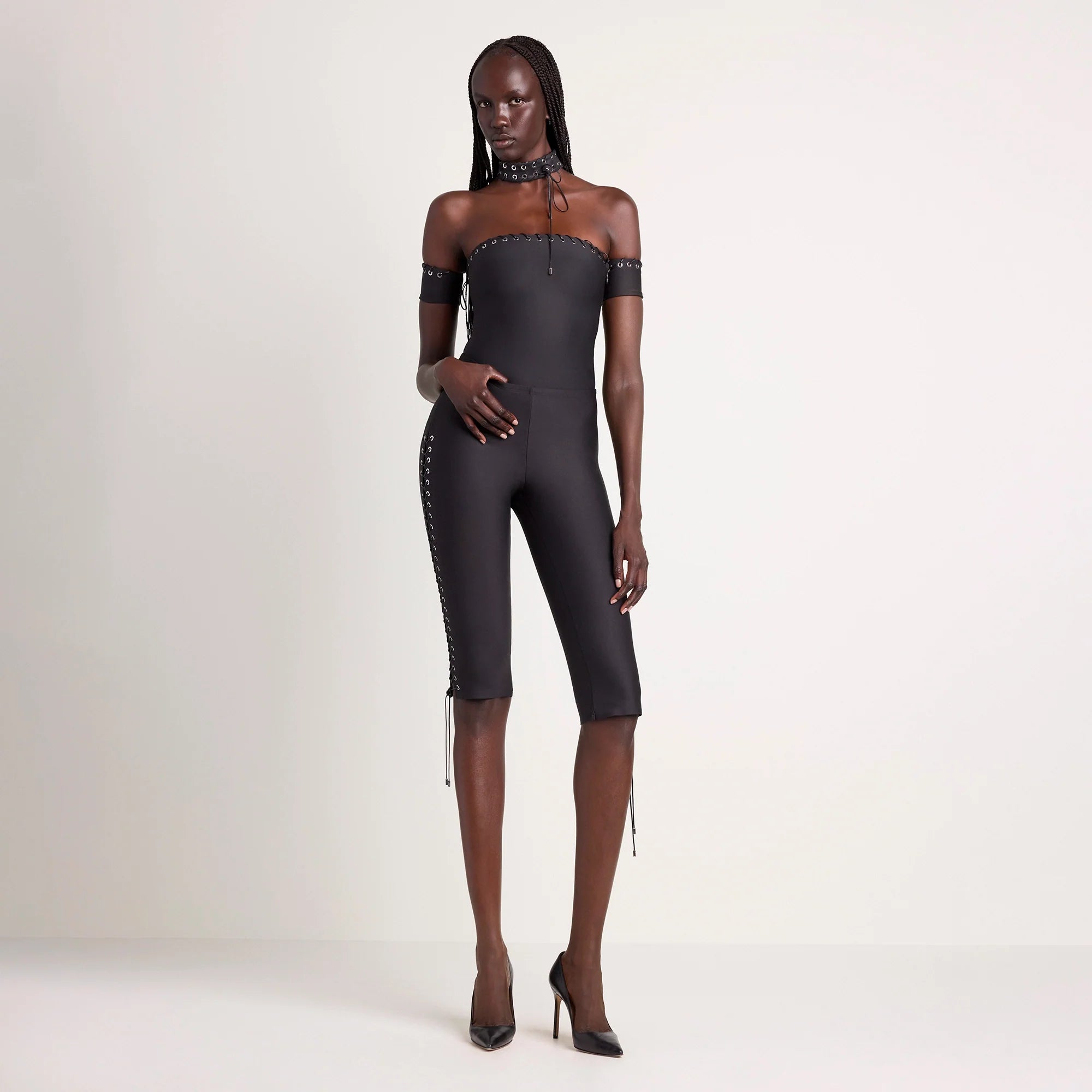 LUDOVIC DE SAINT SERNIN X SKIMS SKIMS BODY STRAPLESS BODYSUIT | ONYX