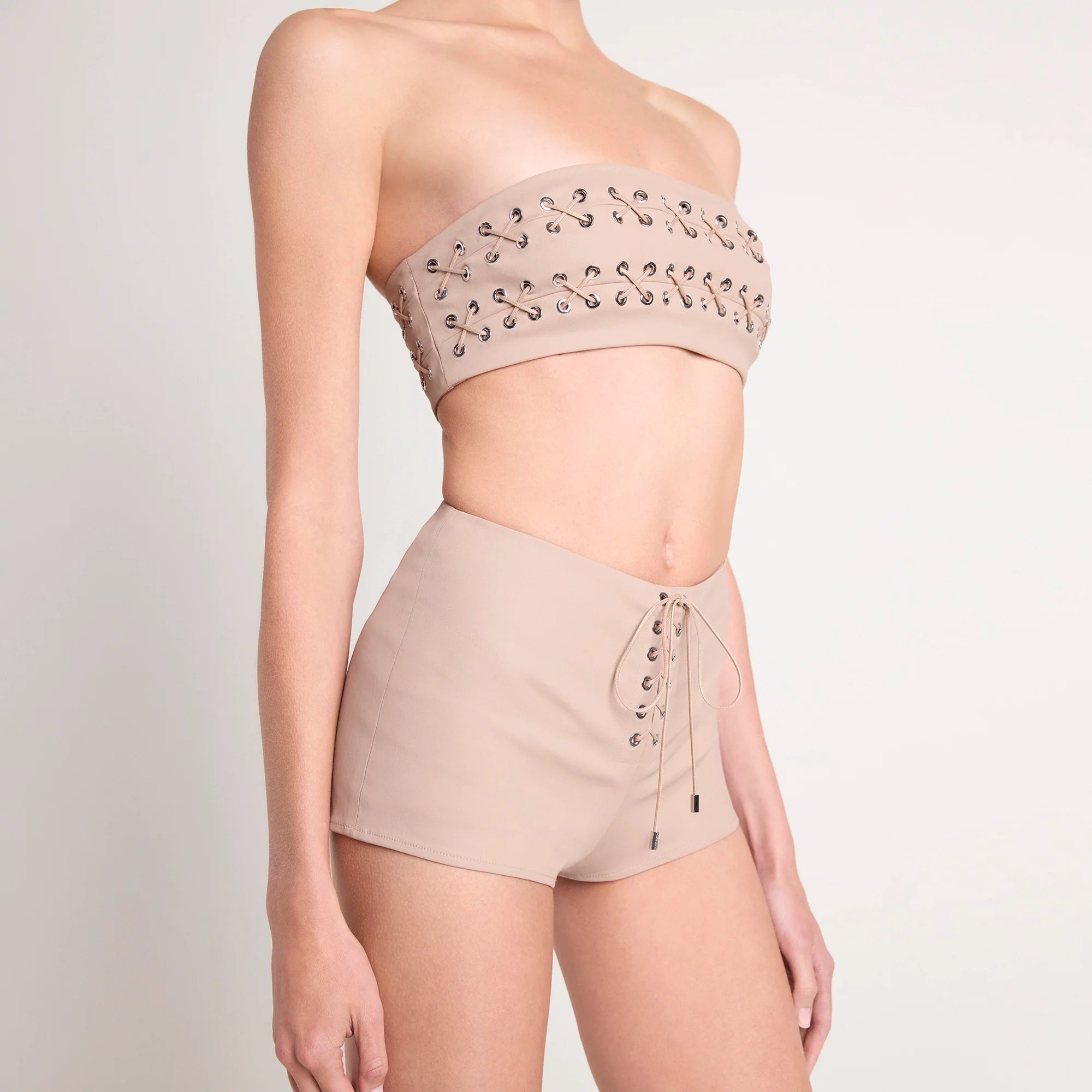 LUDOVIC DE SAINT SERNIN X SKIMS WAXED COTTON MICRO SHORT | CLAY