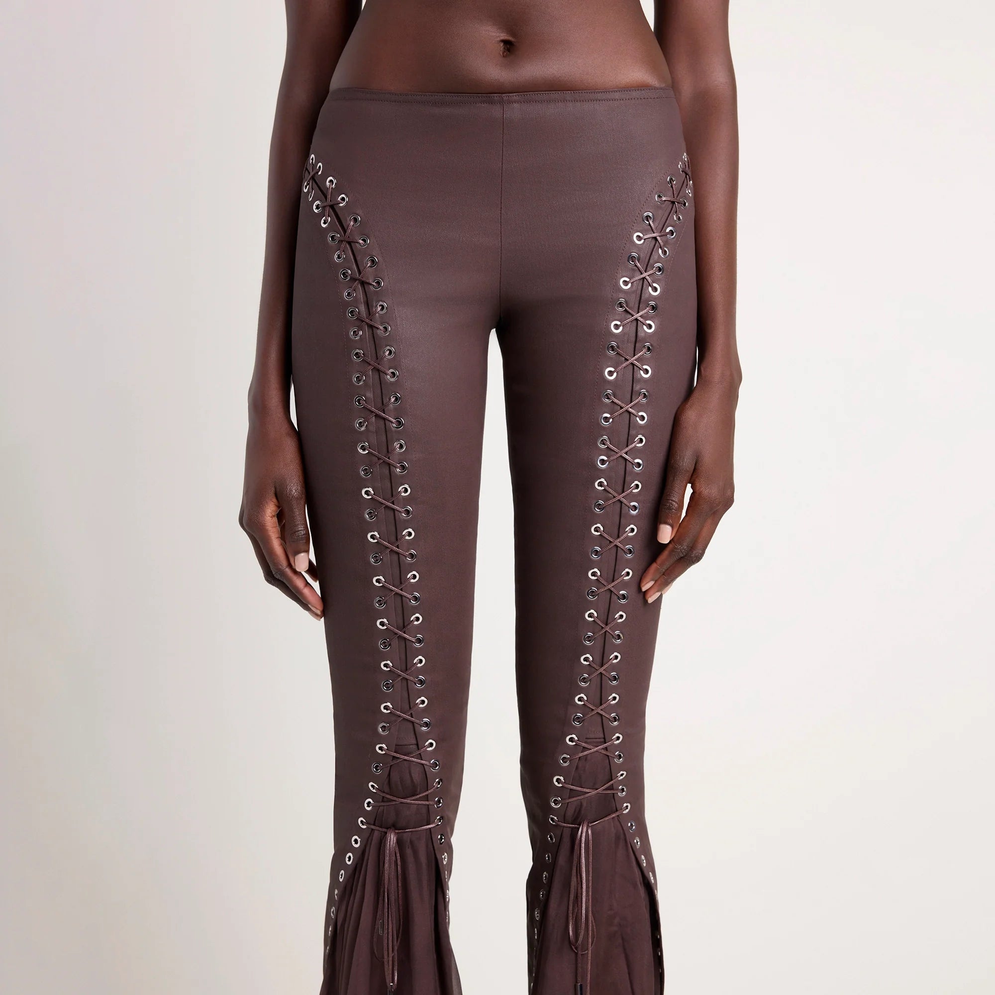 LUDOVIC DE SAINT SERNIN X SKIMS WAXED COTTON PANT | COCOA